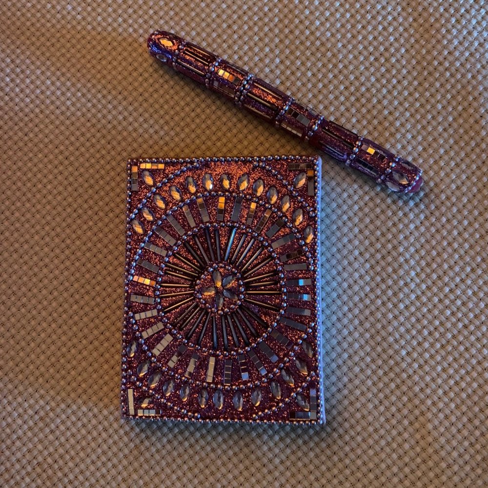 Beaded Pen and Notepad Set